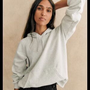 Sezane Light Gray Hooded Sweatshirt
